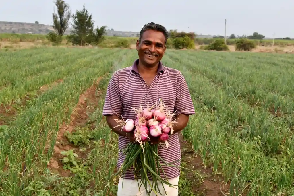Famer with Onion